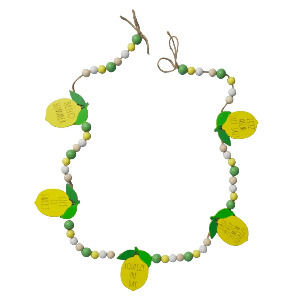 RAE DUNN 45in Lemon Motif Beaded Garland